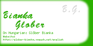 bianka glober business card